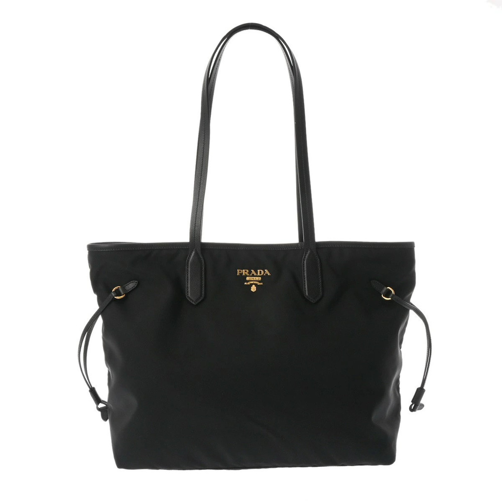 Prada Tessuto tote bag prominent triangular Black